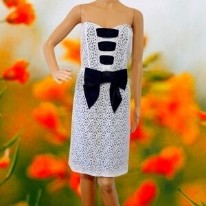 Judith March strapless white eyelet dress